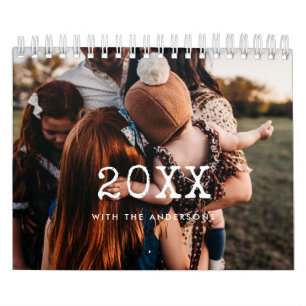  schrijfmachine script familie foto 2026 kalender