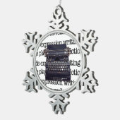 Schrijfmachine Tin Sneeuwvlok Ornament (Rechts)