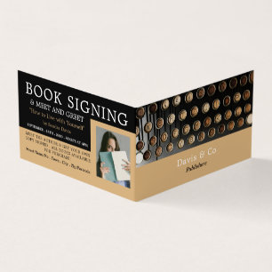  schrijfmachine, uitgever, schrijverboekhandtekeni visitekaartjes