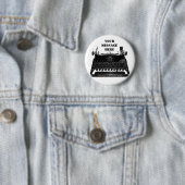 Schrijfmachine Uw berichtontwerp Ronde Button 5,7 Cm (In situ)