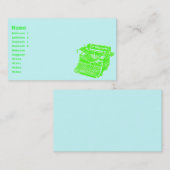  schrijfmachine visitekaartje (Voorkant / Achterkant)