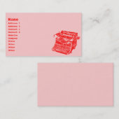  schrijfmachine visitekaartje (Voorkant / Achterkant)