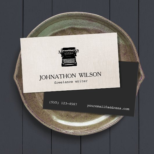 Schrijfmachine  visitekaartje
