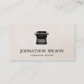 Schrijfmachine  visitekaartje (Voorkant)