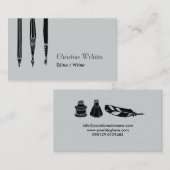 Schrijfmachine voor fonteinen visitekaartje (Voorkant / Achterkant)