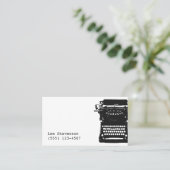 Schrijfmachine voor zwarte  schrijfmachine visitekaartje (Staand voorkant)