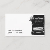 Schrijfmachine voor zwarte  schrijfmachine visitekaartje (Voorkant)