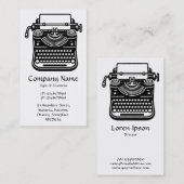  schrijfmachine - Wit Visitekaartje (Voorkant / Achterkant)