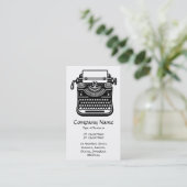  schrijfmachine - Wit Visitekaartje (Staand voorkant)