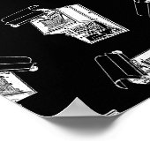  schrijfmachines Ontwerp Antiek schrijfmachine kun Poster (Hoek)