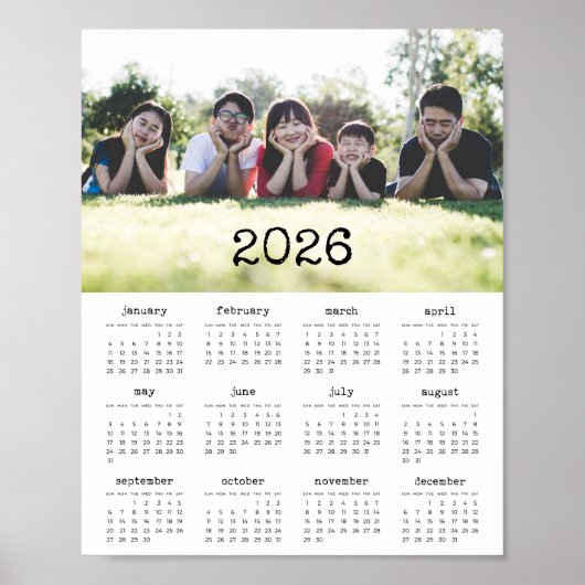 schrijfmachinescript 2025 fotokalender poster (Voorkant)