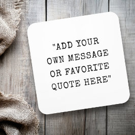 schrijfmachinetype aangepaste berichtcitaat bier onderzetter