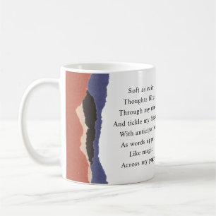 Schrijfnaam Motivatie gedicht Abstract papier Koffiemok
