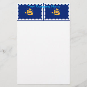 Schrijfpapier met vlag van Quebec City, Canada Briefpapier