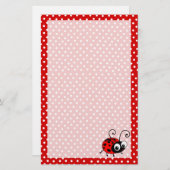 Schrijfpapier voor acute ladybug briefpapier (Voorkant / Achterkant)