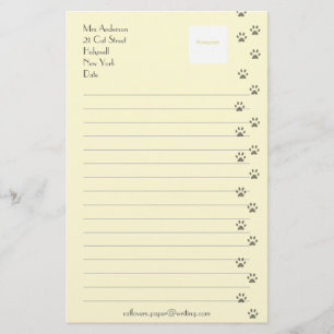 Schrijfpapier voor kattenbroodjes briefpapier