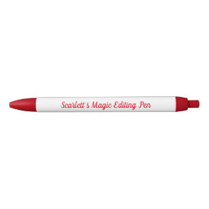 Schrijfpen, , rood script, rode inkt pen