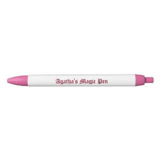 Schrijfpen, , roze, zwarte inkt pen