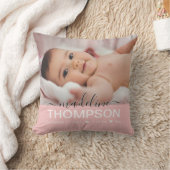 Schrijfroze Baby Newborn-sleutelnaam Foto Kussen (Deken)