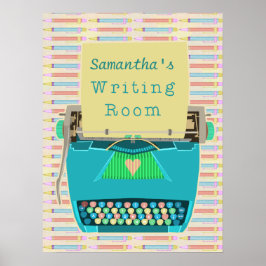 Schrijfruimte voor schrijfmachines Speciaal ontwor Poster