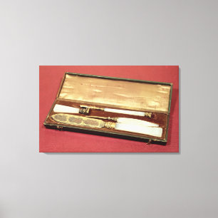 Schrijfset gegeven aan zijn vrouw, Eveline Hanska Canvas Afdruk