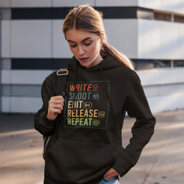 Schrijfshoot Bewerken Release Repeat - Filmmaking Hoodie