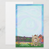 Schrijfspullen bij konijnenparade briefpapier (Voorkant / Achterkant)