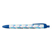 Schrijftinkt Kleur Blauw Trim Kleur Blauwe Pennen (Bovenkant)