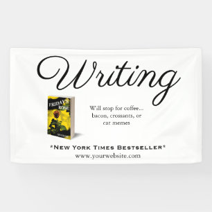 Schrijven + Citaat+ het afbeelding van het Boek + Spandoek