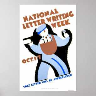 Schrijven in week 1940 WPA Poster