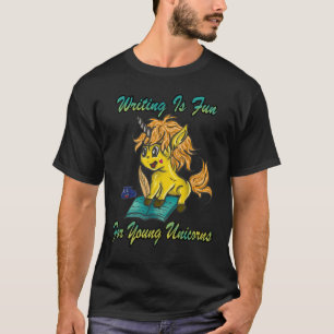Schrijven is leuk voor jonge Unicornsw T-shirt
