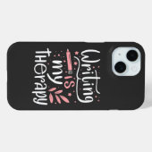 Schrijven is mijn therapie Case-Mate iPhone case (Achterkant (horizontaal))