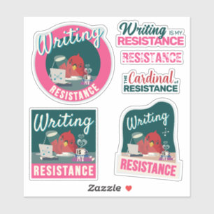 "Schrijven is mijn verzet" Compact Collectie Sticker