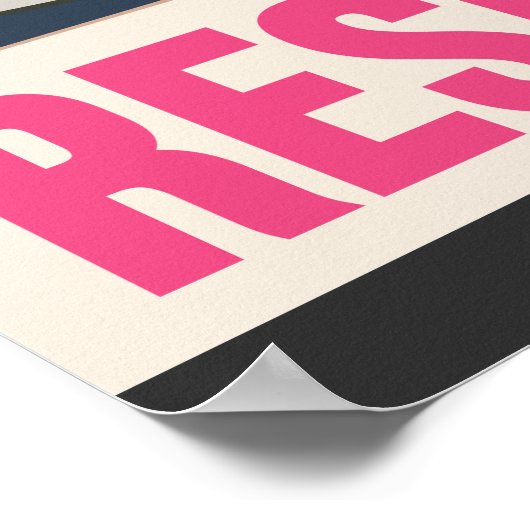 Schrijven is mijn weerstand - Retro Style Print (Hoek)