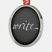 Schrijven Metalen Ornament (Links)