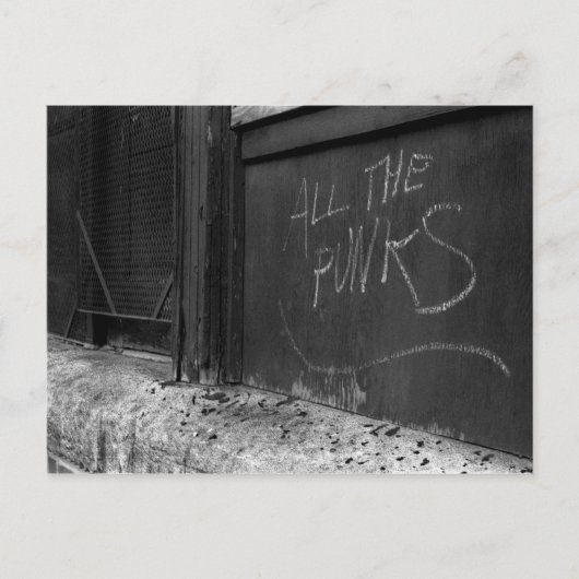 schrijven op de muur briefkaart (Voorkant)