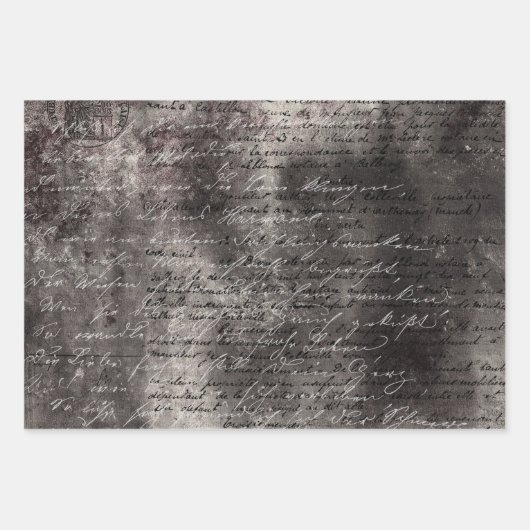 Schrijven Papierbladen overvullen met script Inpakpapier Vel (Voorkant)