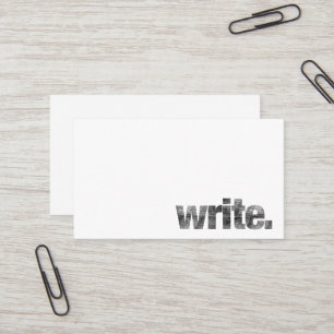 Schrijven: Schrijver, Freelance Writer, Auteur Visitekaartje