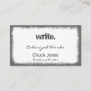 Schrijven: Schrijver, Freelance Writer, Auteur Visitekaartje