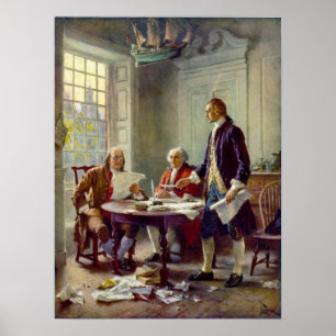 Schrijven van de onafhankelijkheidsverklaring Ferr Poster