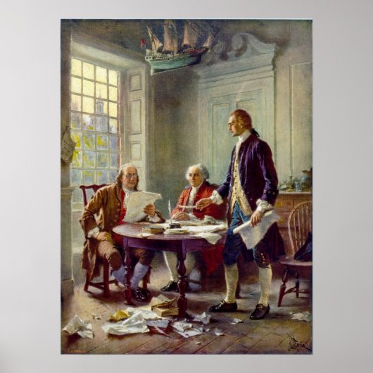 Schrijven van de onafhankelijkheidsverklaring Ferr Poster (Voorkant)