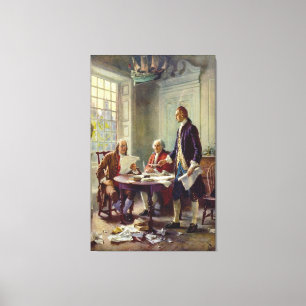 Schrijven van de onafhankelijkheidsverklaring van canvas afdruk