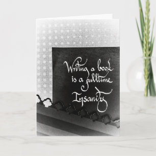Schrijven van een boek auteur manifest zwart-wit kaart