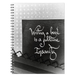 Schrijven van een boek auteur manifest zwart-wit notitieboek