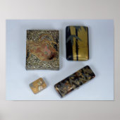 Schrijvend hoesje, versierd met een horsmakreel poster (Voorkant)