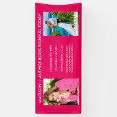 Schrijver Auteur Boek Foto Hot Pink of Kies Kleur Spandoek (Verticaal)