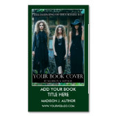 Schrijver Auteur Boek Promotie Groen of Kies Kleur Magnetisch Visitekaartje (Voorkant Verticaal)