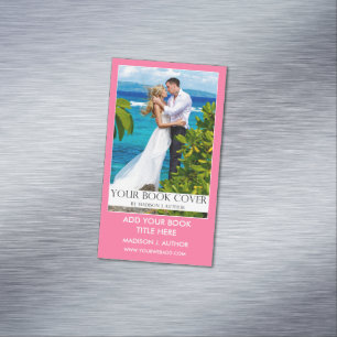 Schrijver Auteur Book Promotion Roze Magnetisch Visitekaartje