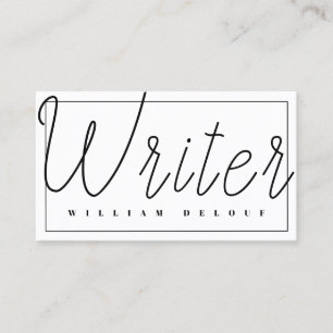 Schrijver Auteur Journalist Blogger Visitekaartje
