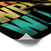 Schrijver Auteur schrijft Retro Poster (Hoek)